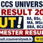 CCS University Result 2026 OUT – BA, BSc, BCom, MA, MSc, LLB, BBA, BCA Semester Results @result.ccsuniversityweb.in पर Check करें