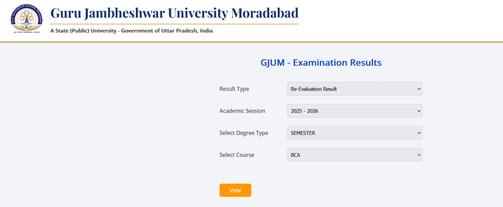 GJUM Result 2026 Kaise dekhe